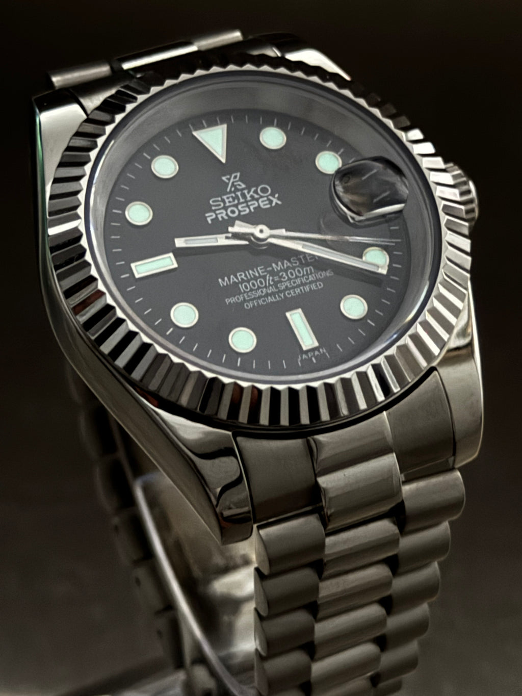 Seiko Mod - DateJust Black