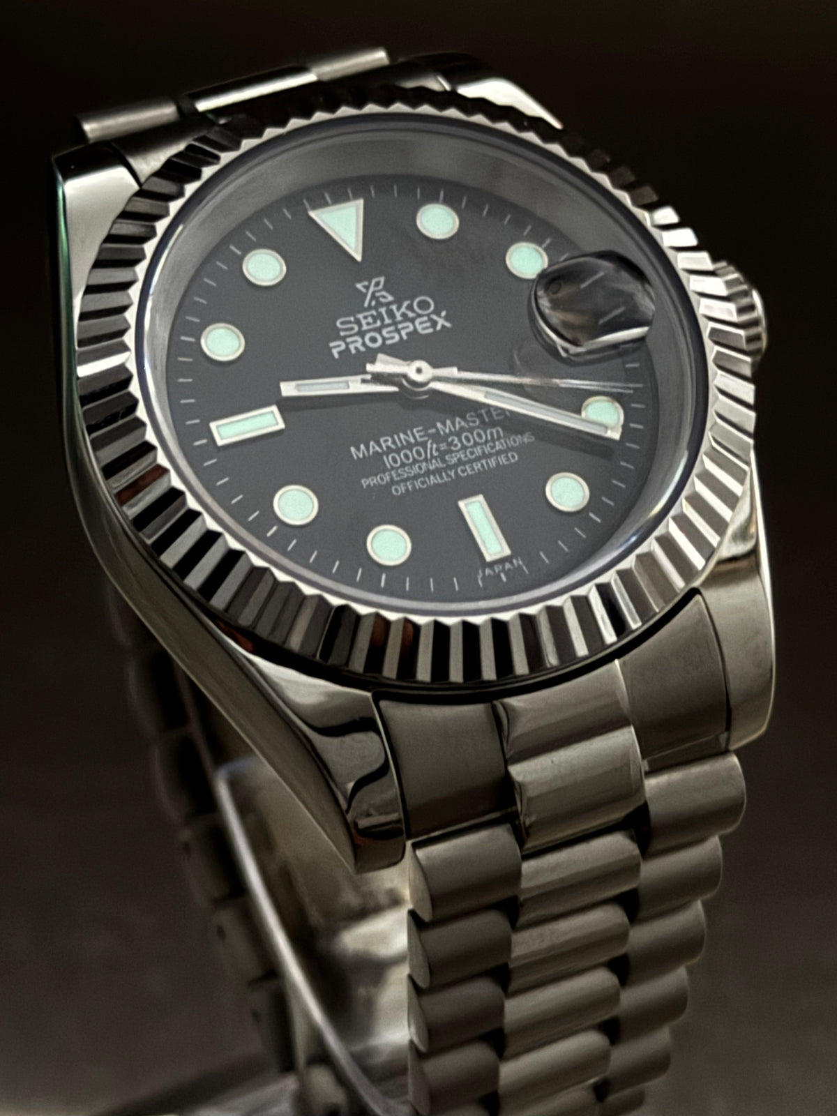 Seiko Mod - DateJust Black