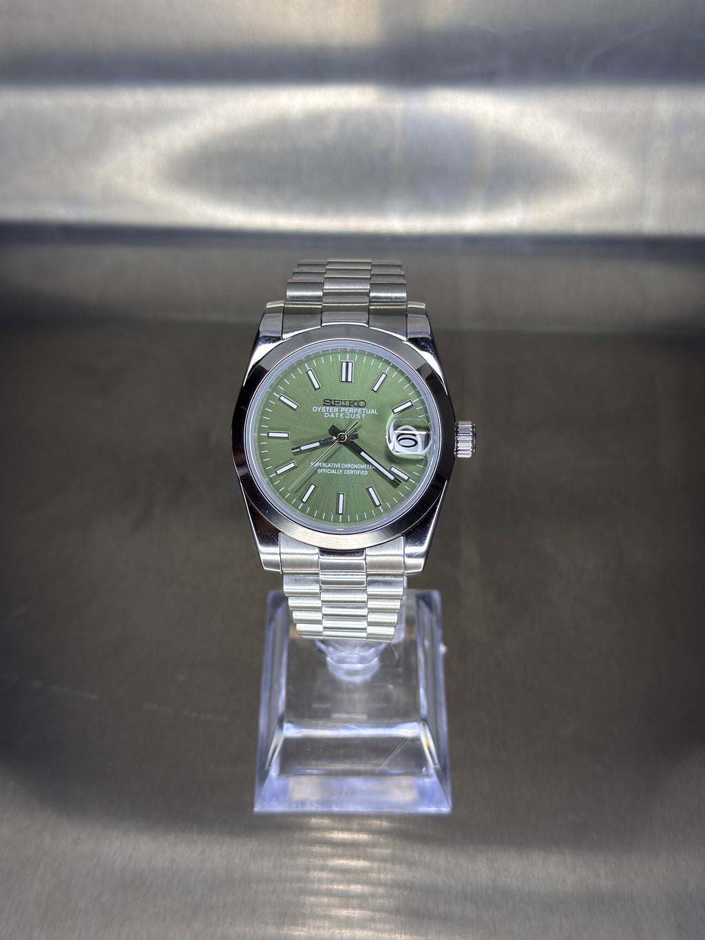 Seiko Mod - DateJust Green