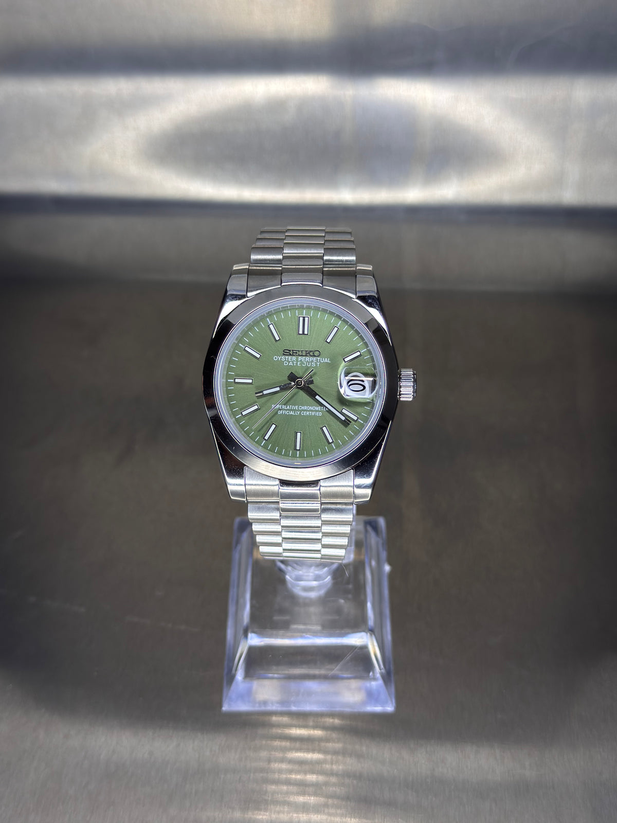 Seiko Mod - DateJust Green