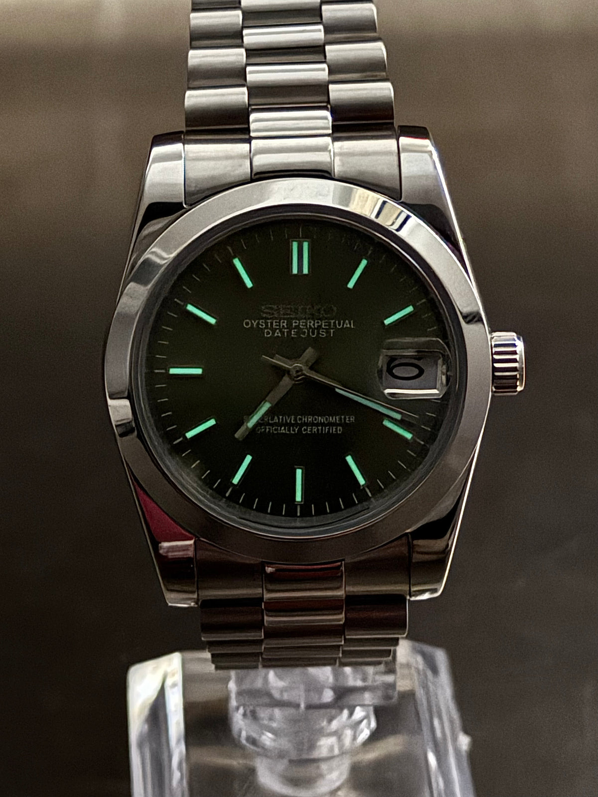 Seiko Mod - DateJust Green
